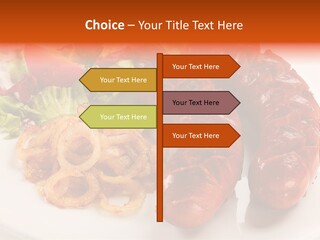 Pork Horizontal Object PowerPoint Template