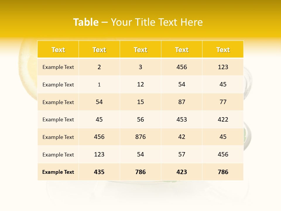 Food Organic Object PowerPoint Template