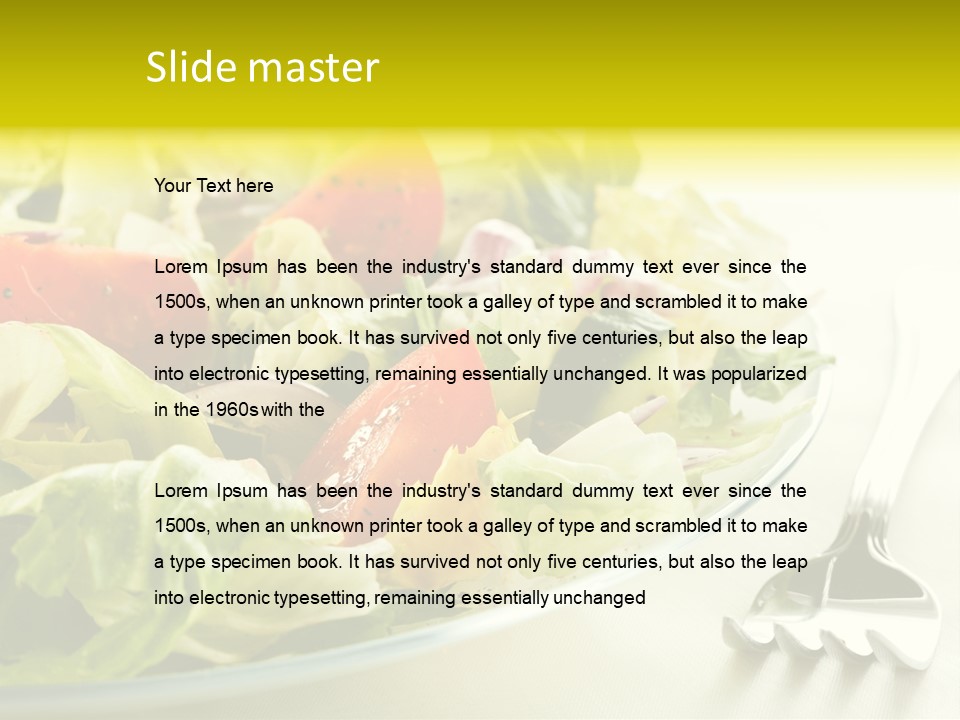 Dinner Vegetable Fresh PowerPoint Template