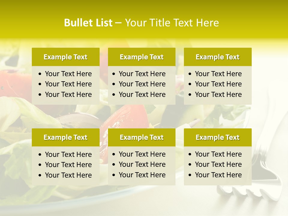 Dinner Vegetable Fresh PowerPoint Template