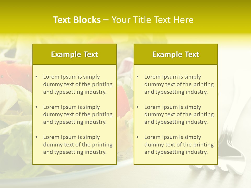 Dinner Vegetable Fresh PowerPoint Template