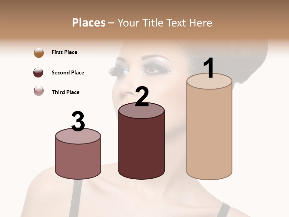 Woman Bright Hairstyle PowerPoint Template