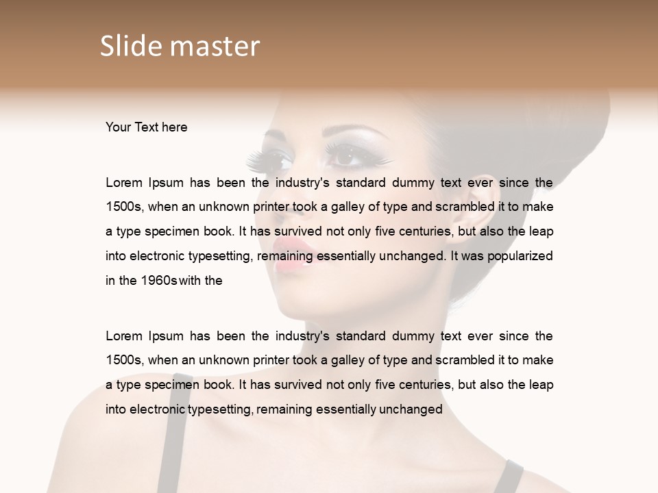 Woman Bright Hairstyle PowerPoint Template