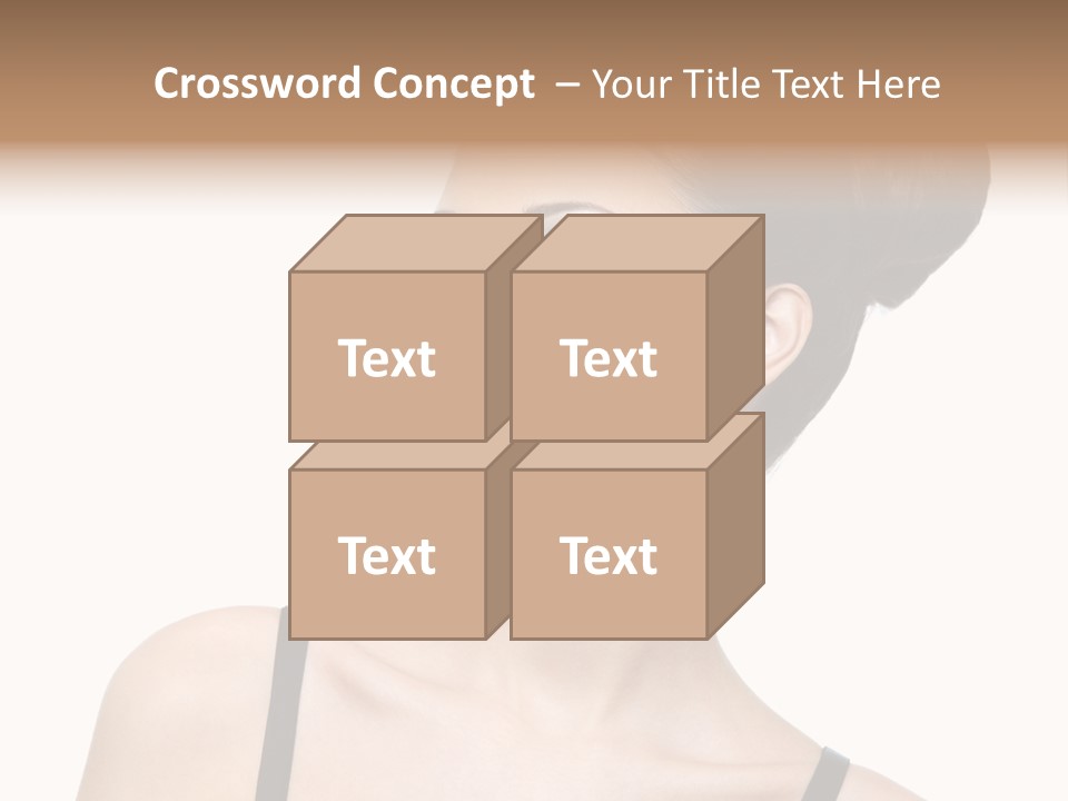 Woman Bright Hairstyle PowerPoint Template