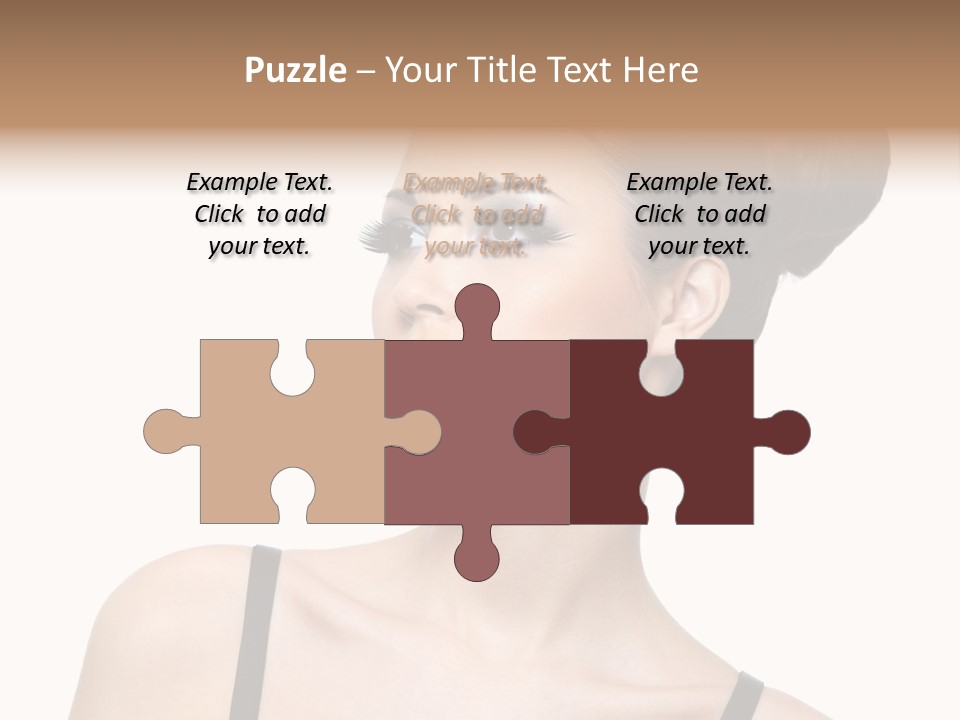 Woman Bright Hairstyle PowerPoint Template