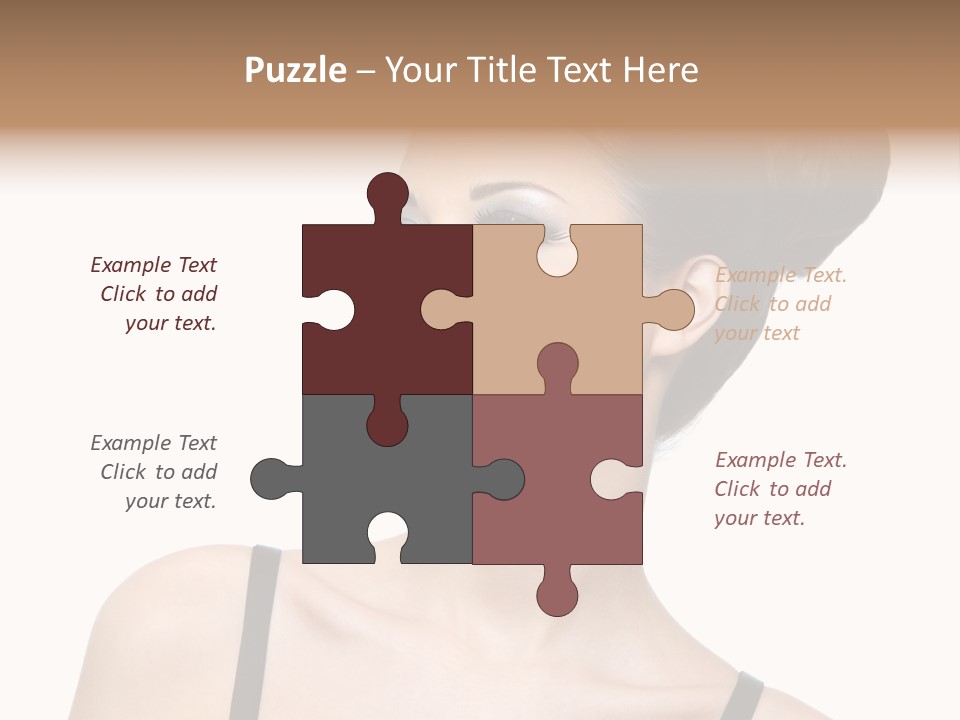 Woman Bright Hairstyle PowerPoint Template