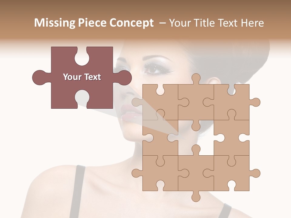 Woman Bright Hairstyle PowerPoint Template