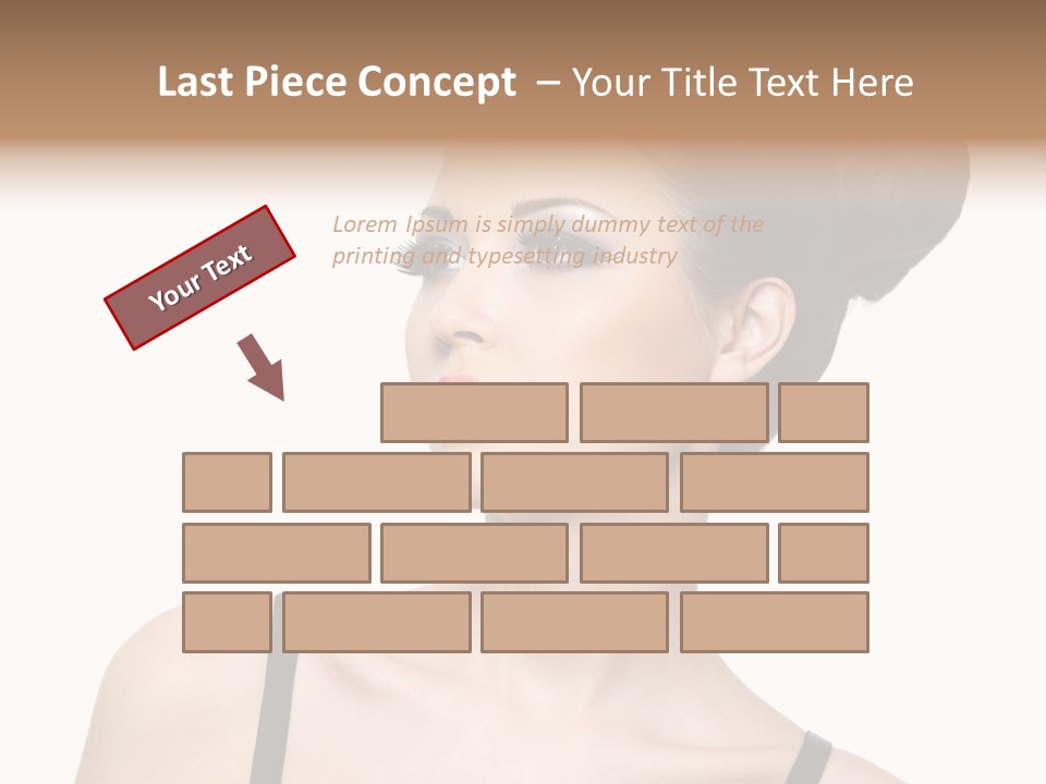 Woman Bright Hairstyle PowerPoint Template