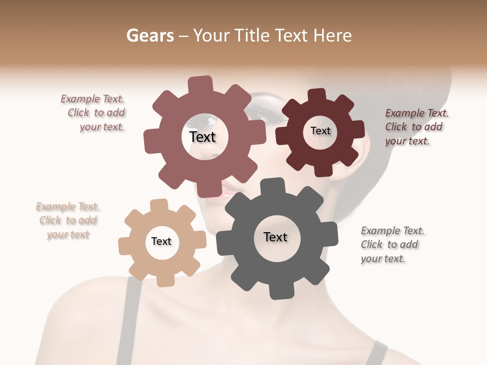 Woman Bright Hairstyle PowerPoint Template