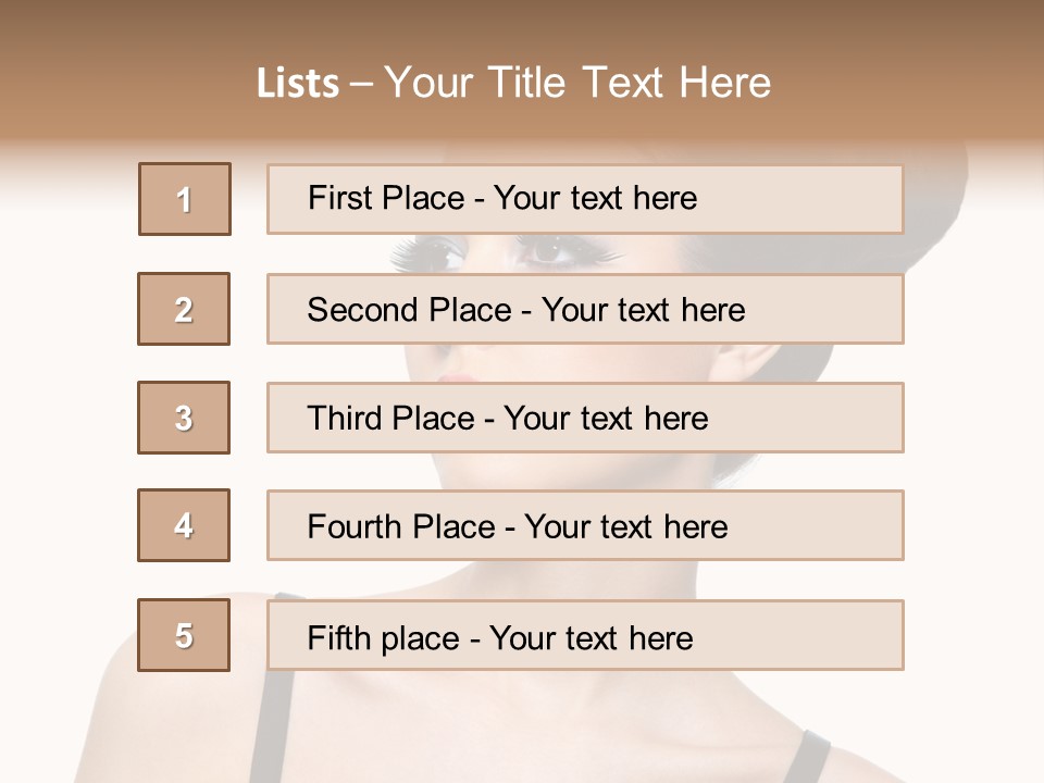 Woman Bright Hairstyle PowerPoint Template
