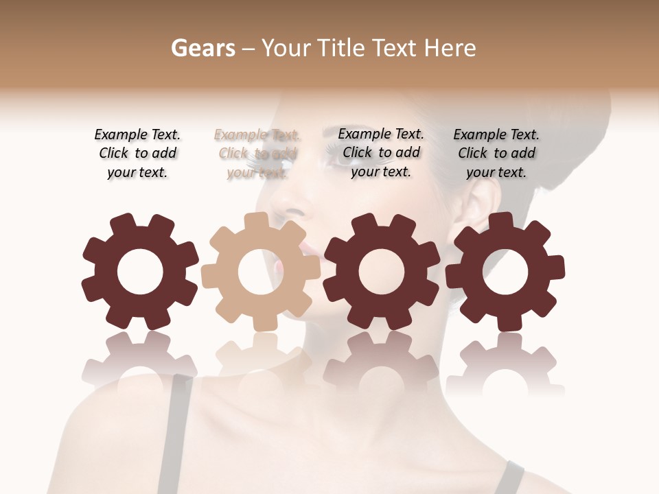 Woman Bright Hairstyle PowerPoint Template