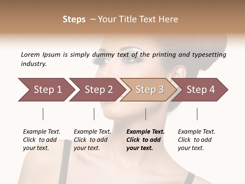 Woman Bright Hairstyle PowerPoint Template