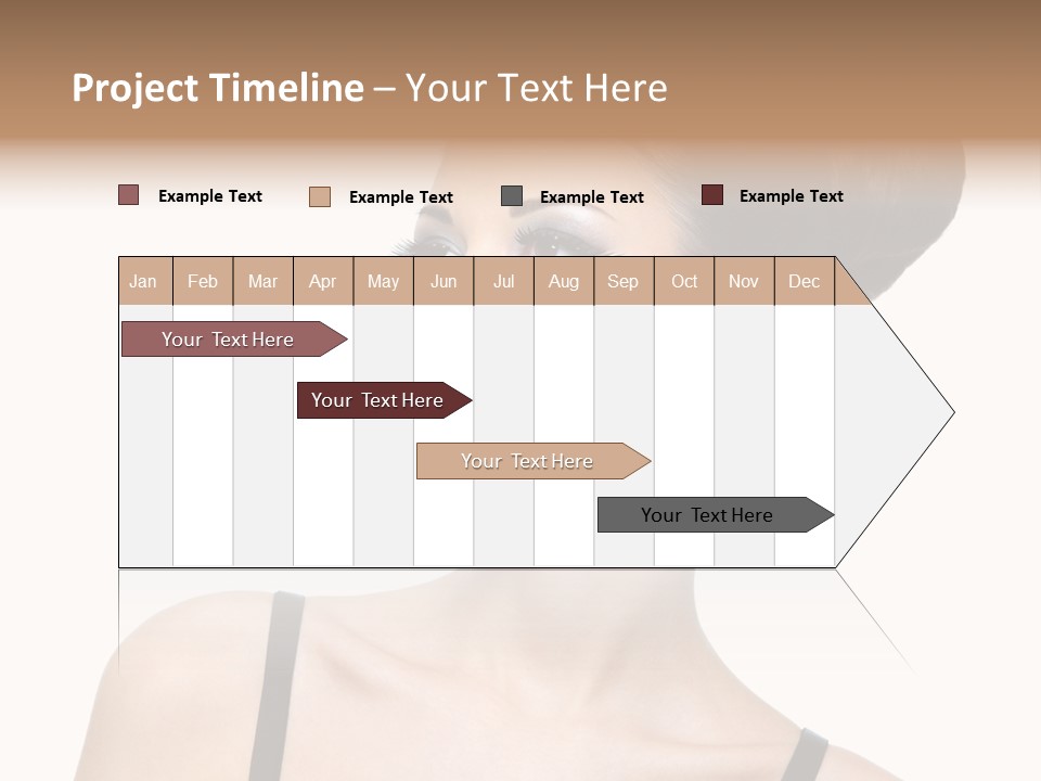 Woman Bright Hairstyle PowerPoint Template