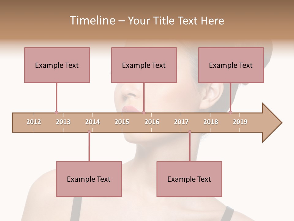 Woman Bright Hairstyle PowerPoint Template