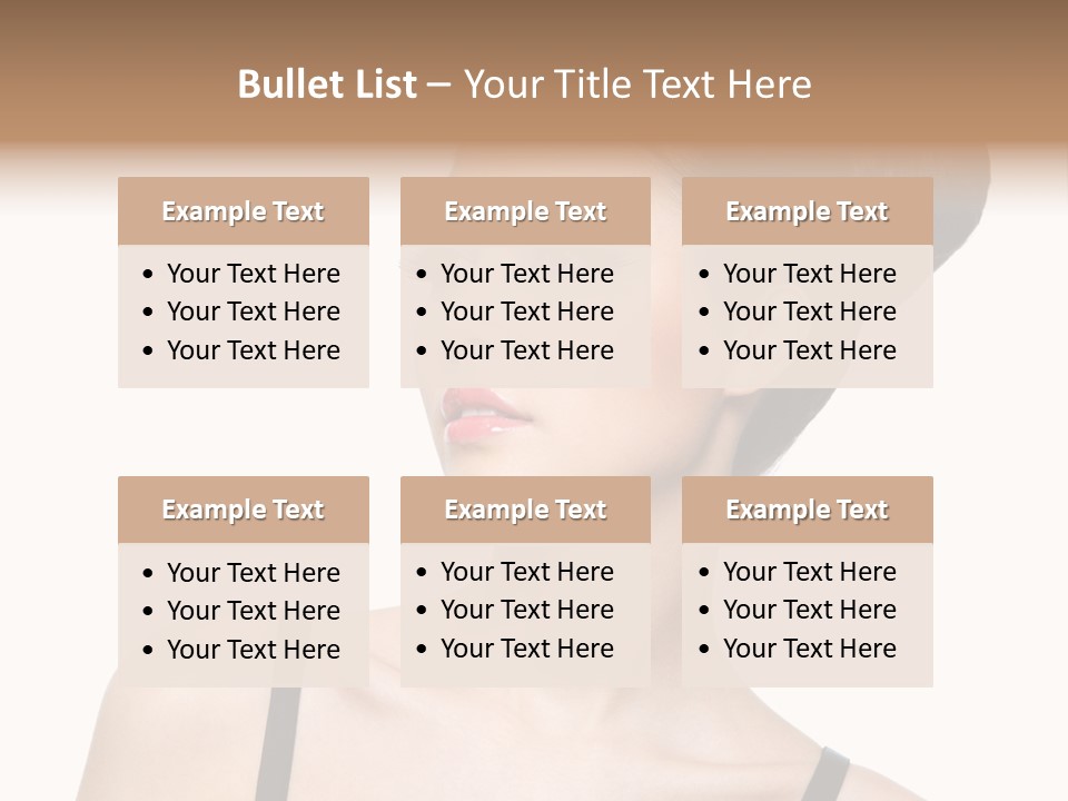 Woman Bright Hairstyle PowerPoint Template