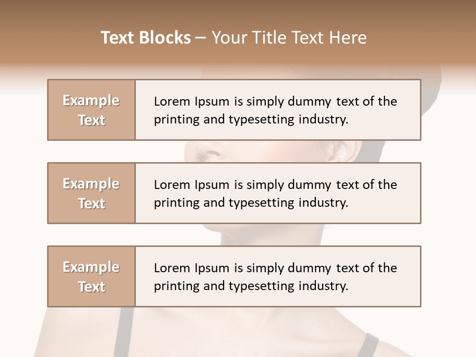 Woman Bright Hairstyle PowerPoint Template