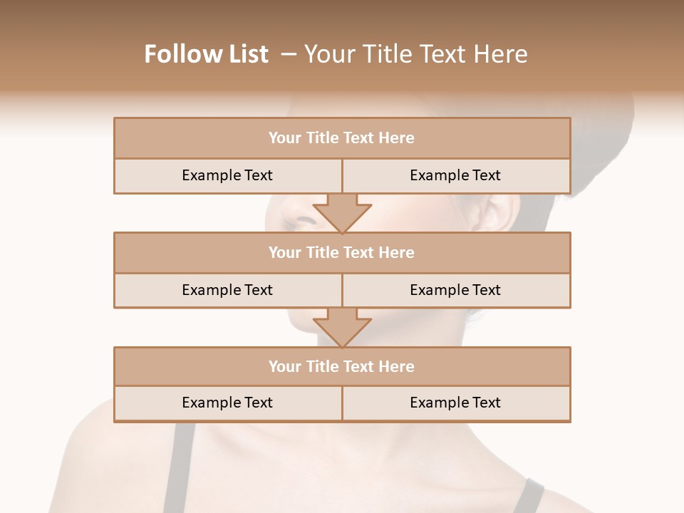 Woman Bright Hairstyle PowerPoint Template