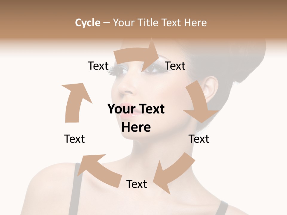 Woman Bright Hairstyle PowerPoint Template