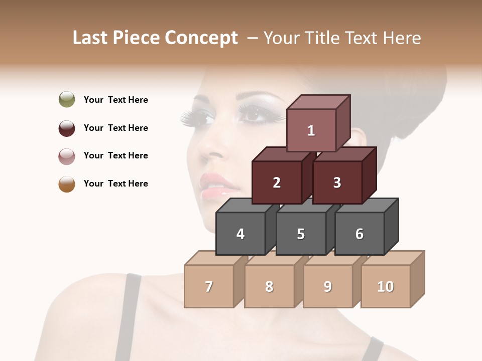 Woman Bright Hairstyle PowerPoint Template