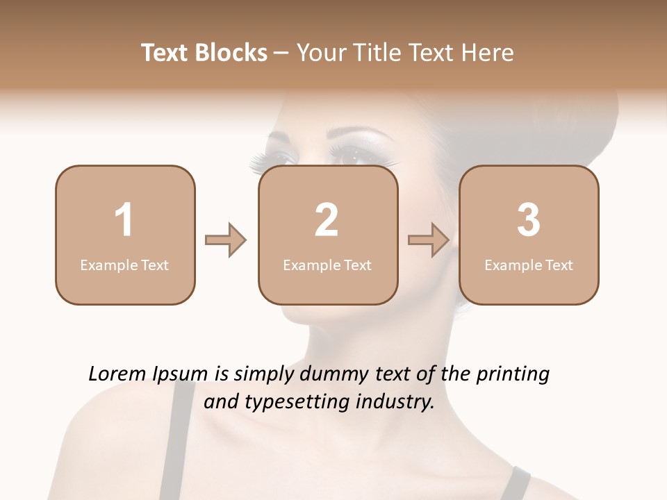 Woman Bright Hairstyle PowerPoint Template