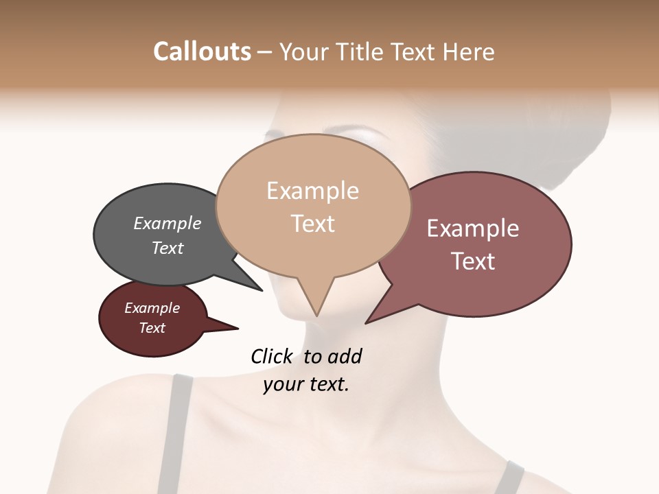 Woman Bright Hairstyle PowerPoint Template