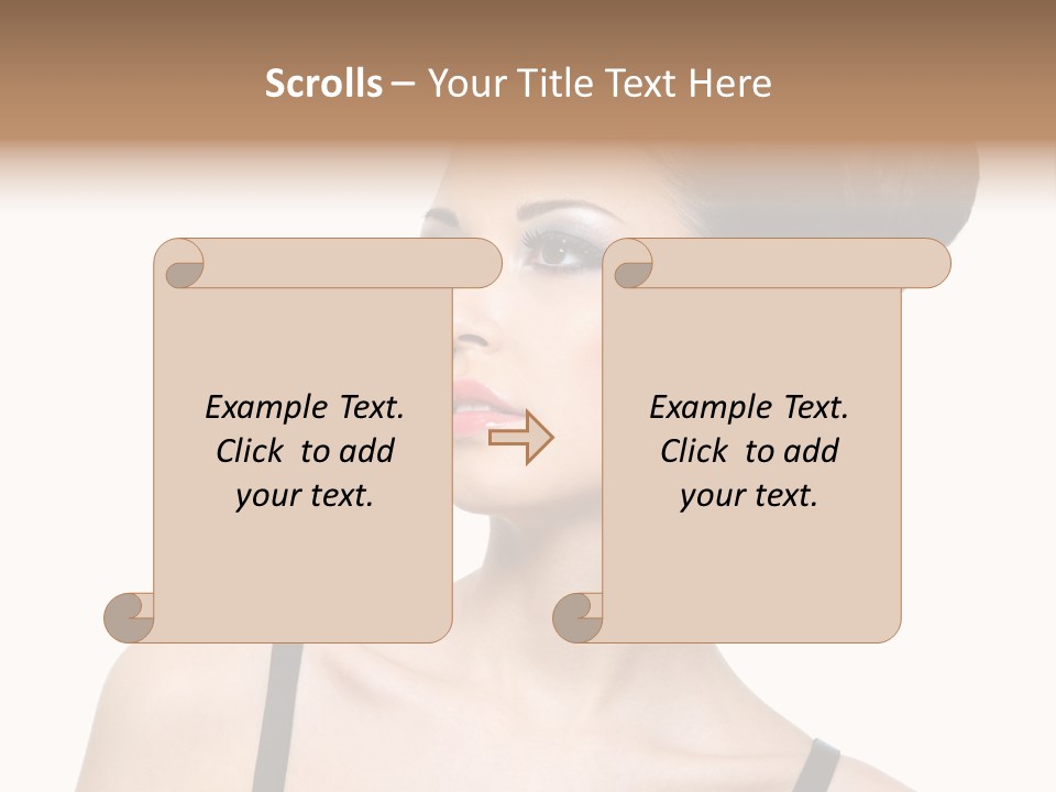 Woman Bright Hairstyle PowerPoint Template