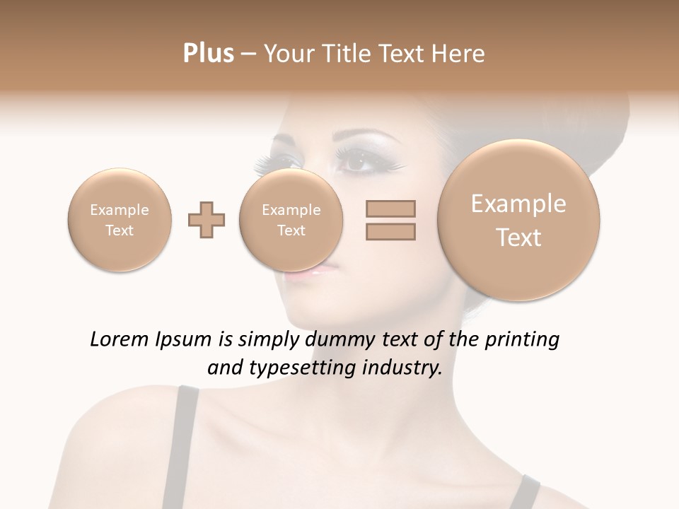 Woman Bright Hairstyle PowerPoint Template