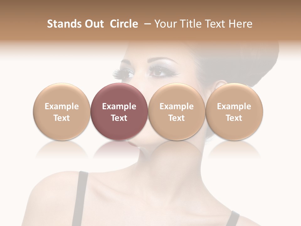 Woman Bright Hairstyle PowerPoint Template