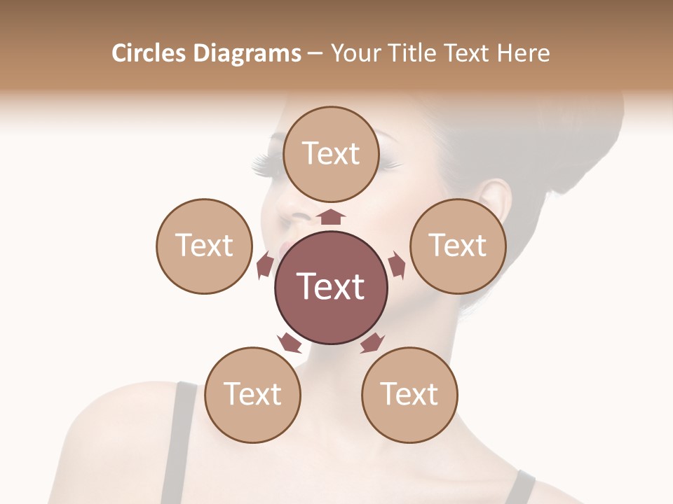 Woman Bright Hairstyle PowerPoint Template