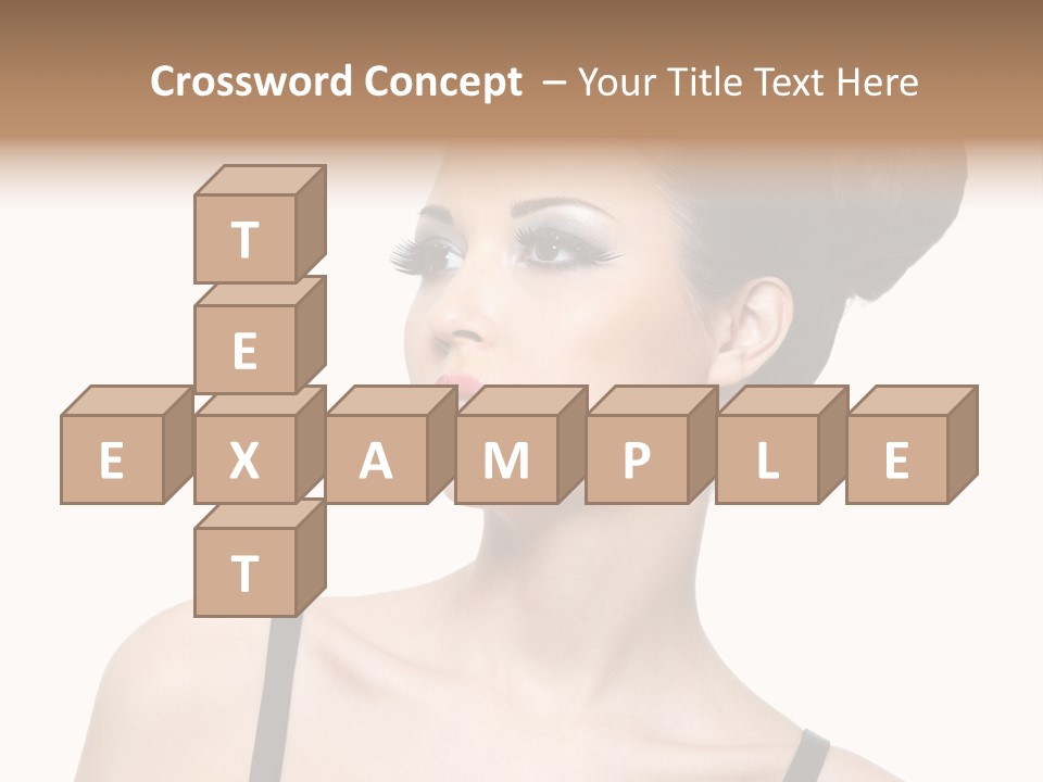 Woman Bright Hairstyle PowerPoint Template