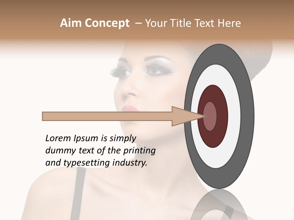 Woman Bright Hairstyle PowerPoint Template