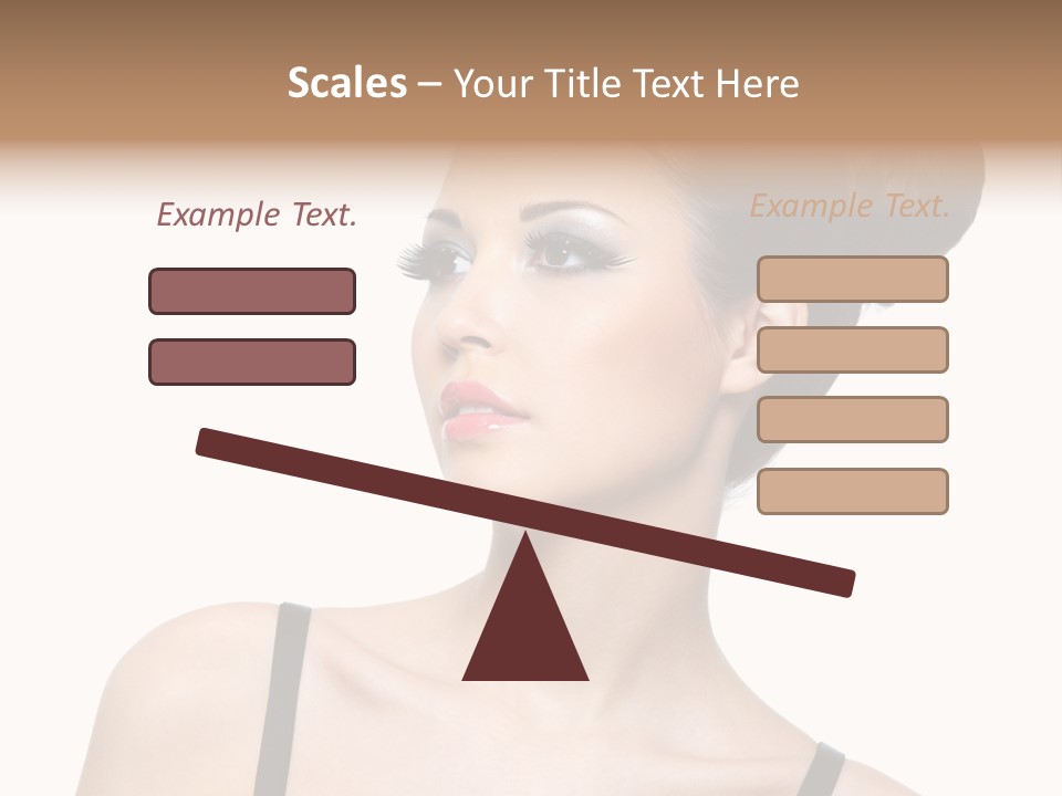 Woman Bright Hairstyle PowerPoint Template