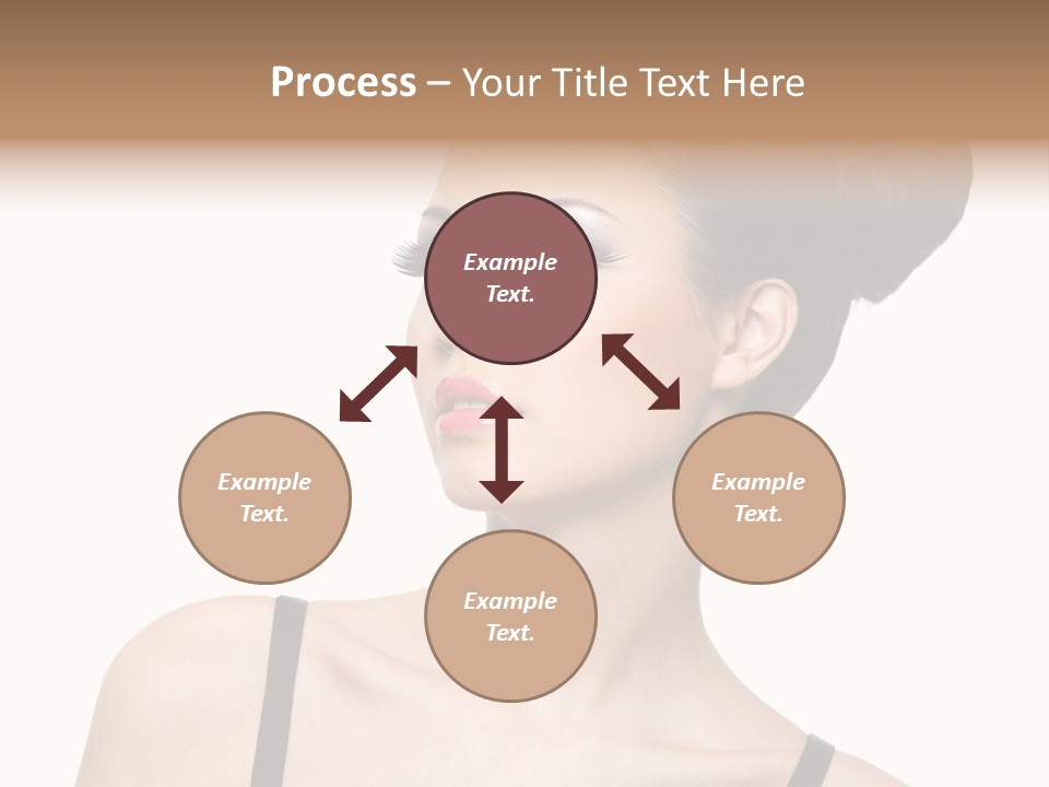 Woman Bright Hairstyle PowerPoint Template