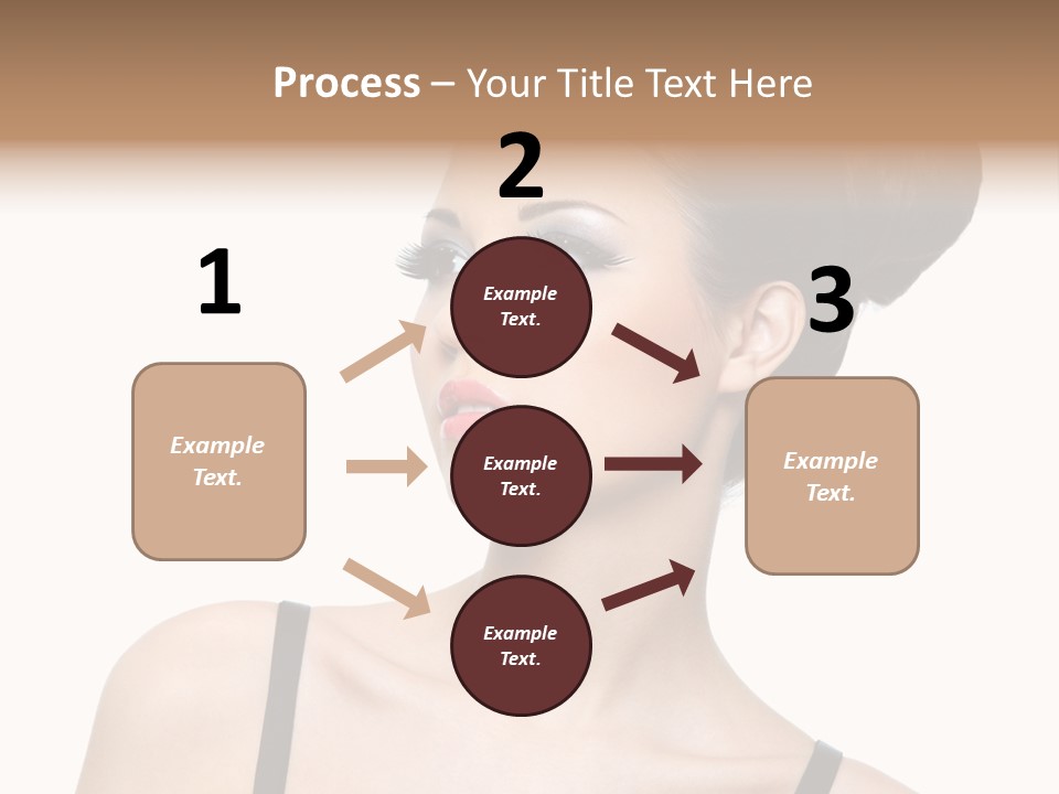 Woman Bright Hairstyle PowerPoint Template