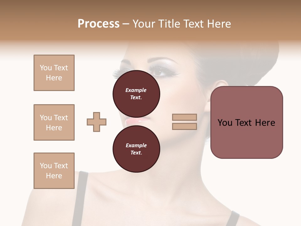 Woman Bright Hairstyle PowerPoint Template