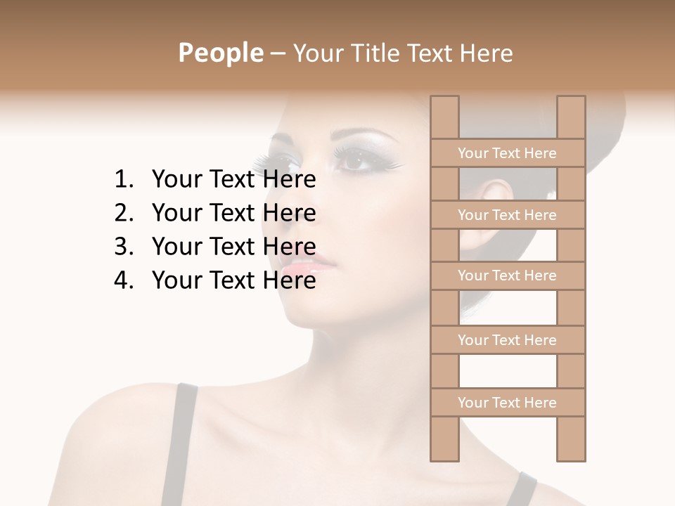 Woman Bright Hairstyle PowerPoint Template