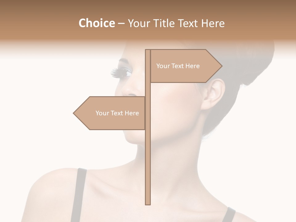 Woman Bright Hairstyle PowerPoint Template