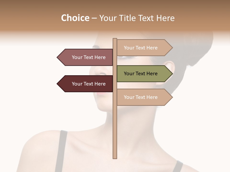 Woman Bright Hairstyle PowerPoint Template