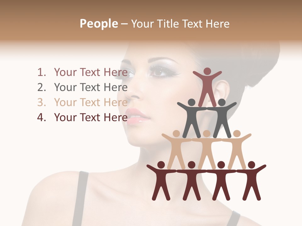 Woman Bright Hairstyle PowerPoint Template