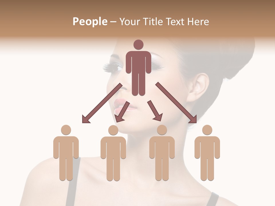 Woman Bright Hairstyle PowerPoint Template