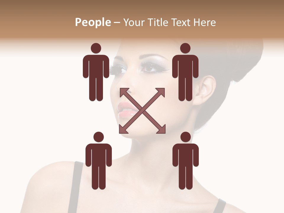 Woman Bright Hairstyle PowerPoint Template