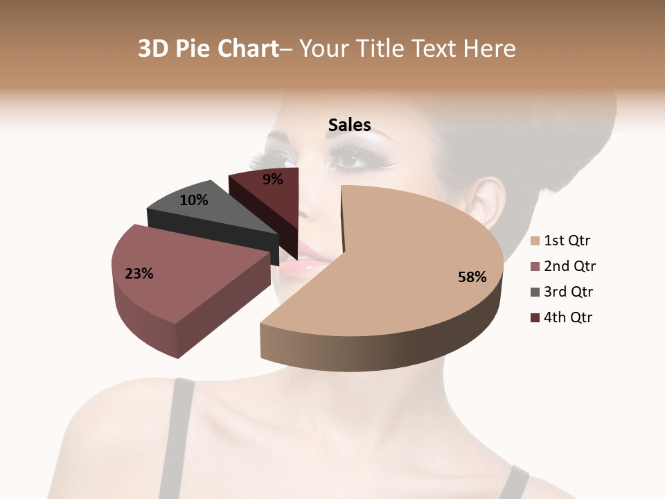 Woman Bright Hairstyle PowerPoint Template