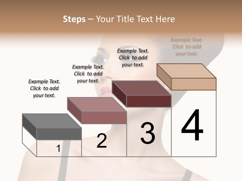 Woman Bright Hairstyle PowerPoint Template