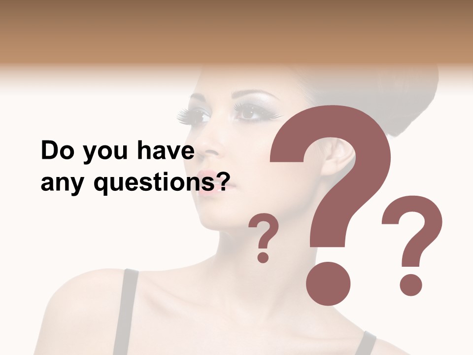 Woman Bright Hairstyle PowerPoint Template