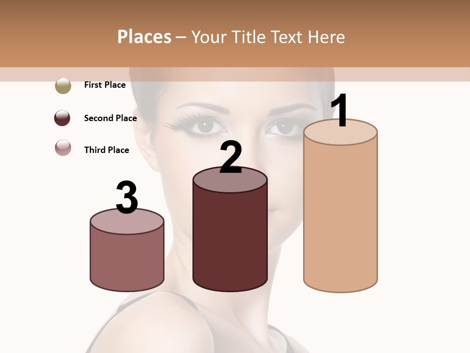 Brunette Beauty Woman PowerPoint Template