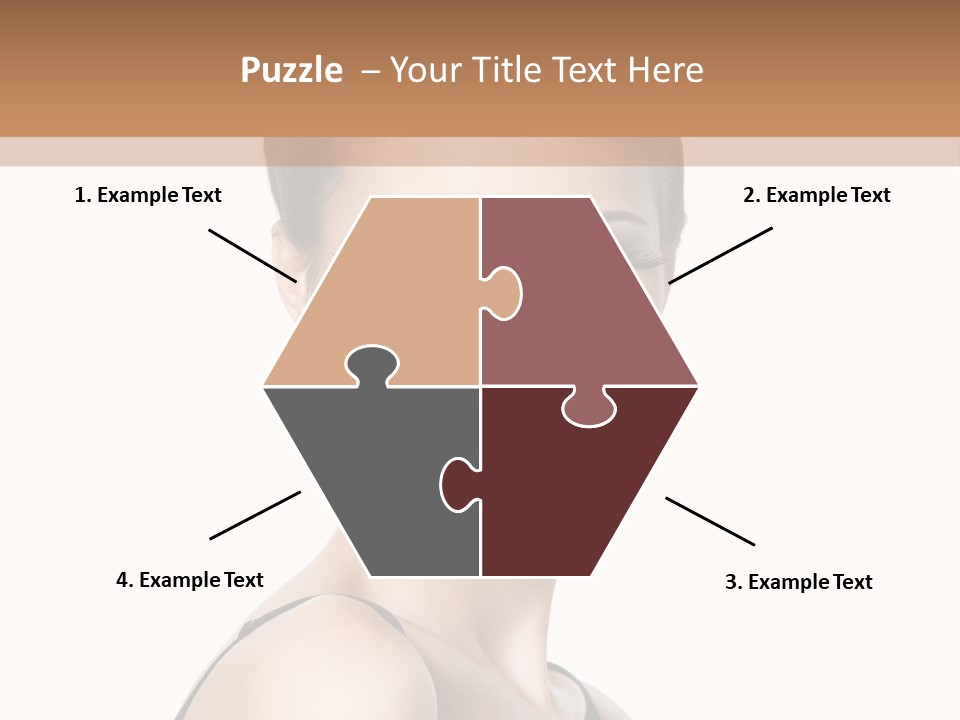 Brunette Beauty Woman PowerPoint Template