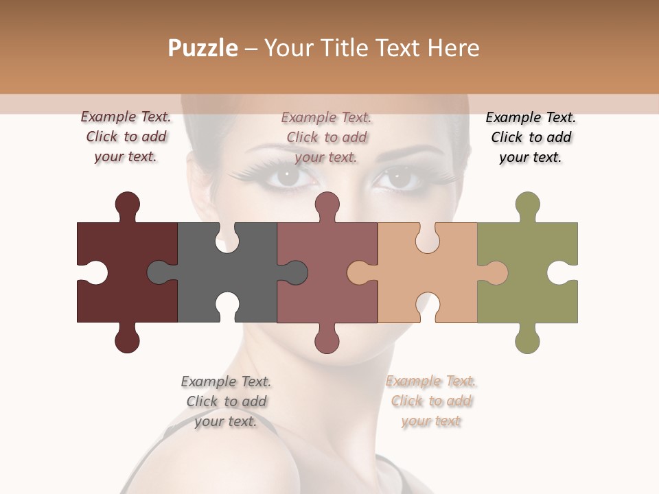 Brunette Beauty Woman PowerPoint Template
