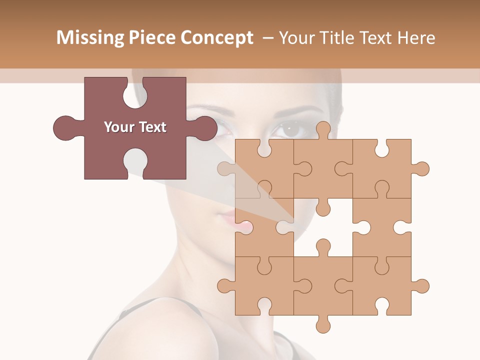 Brunette Beauty Woman PowerPoint Template