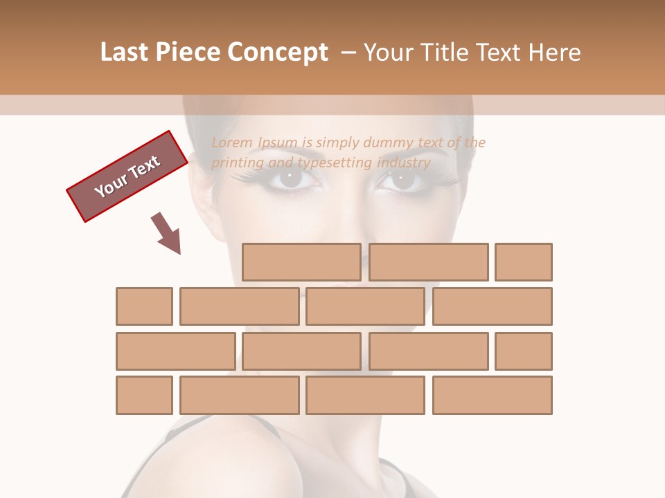 Brunette Beauty Woman PowerPoint Template