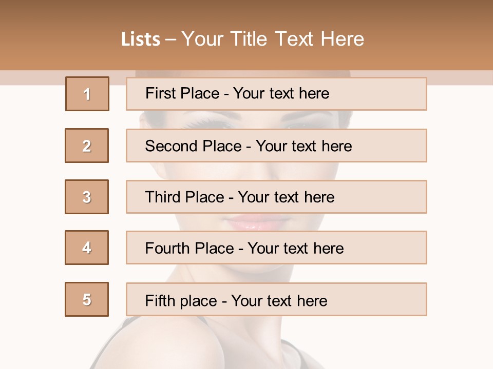 Brunette Beauty Woman PowerPoint Template